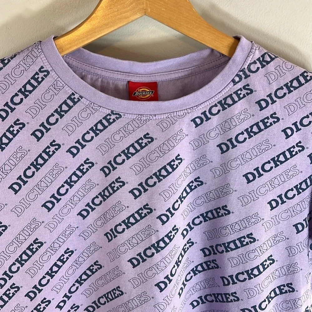 Dickies Logo Cropped Top Short Sleeve Size Large - Picture 2 of 9